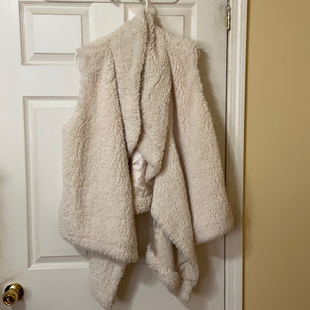 Cream Faux Fur Vest
